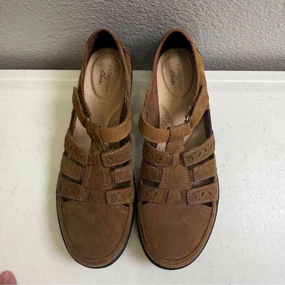 Clarks Cora River Size 8 Shoes Leather Sole Closed Toe Memory Foam Walk Womens - Picture 6 of 9